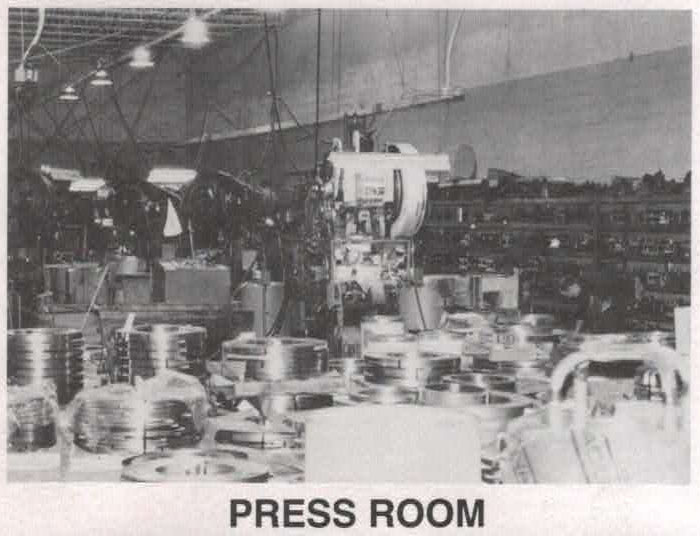 press room - metal parts manufacturing